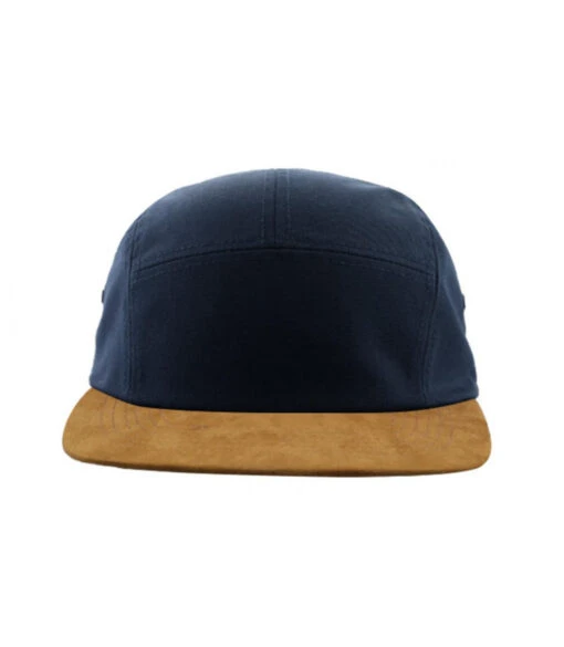 5 Panel Blank Navy Brown Suede
