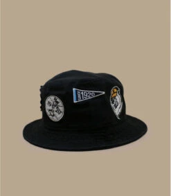 NEW ERA All Over Patch Bucket Black -Chapeau De Mode all over patch bucket black 4