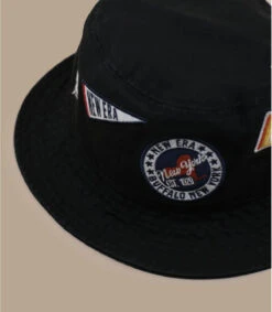 NEW ERA All Over Patch Bucket Black -Chapeau De Mode all over patch bucket black 5