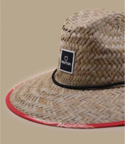 Brixton Alpha Square Sun Hat Tan Aloha Red -Chapeau De Mode alpha square sun hat tan aloha red 2