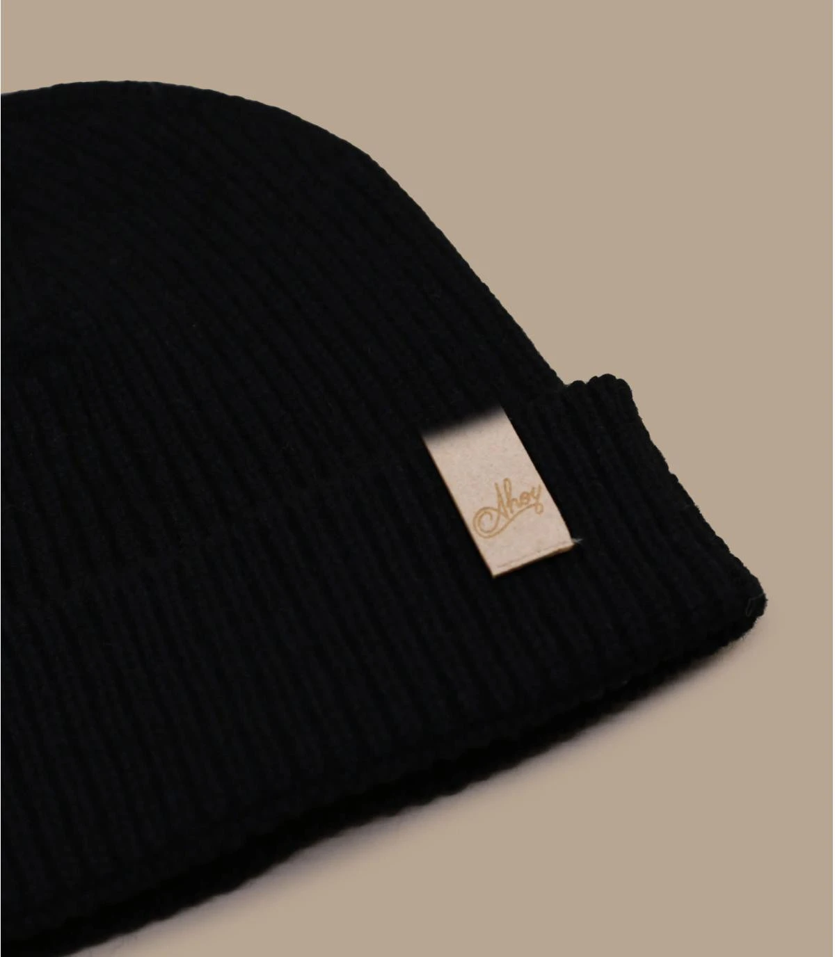 Bonnet Ahoy Black Beige. Eco & Fabriqué En France 2 Bonnet Ahoy Black Beige. Eco & Fabriqué En France – Image 2