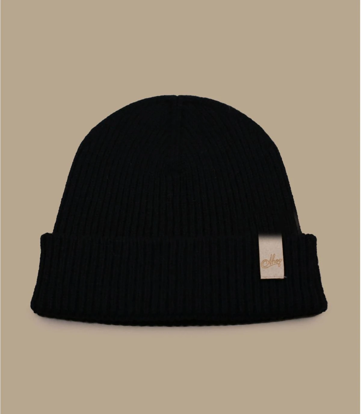 Bonnet Ahoy Black Beige. Eco & Fabriqué En France 1 Bonnet Ahoy Black Beige. Eco & Fabriqué En France