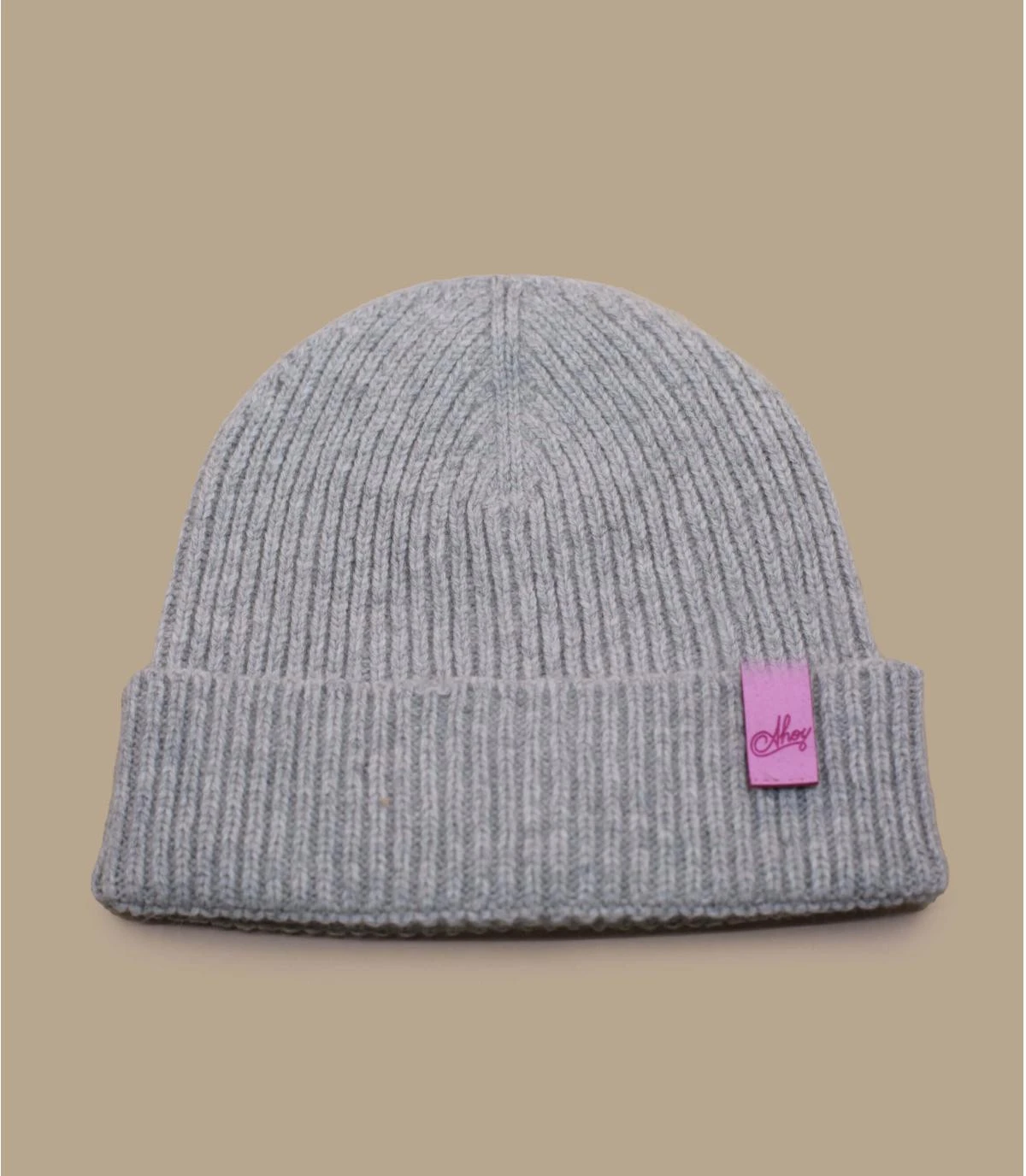 Bonnet Ahoy Grey Pink. Eco & Fabriqué En France 1 Bonnet Ahoy Grey Pink. Eco & Fabriqué En France