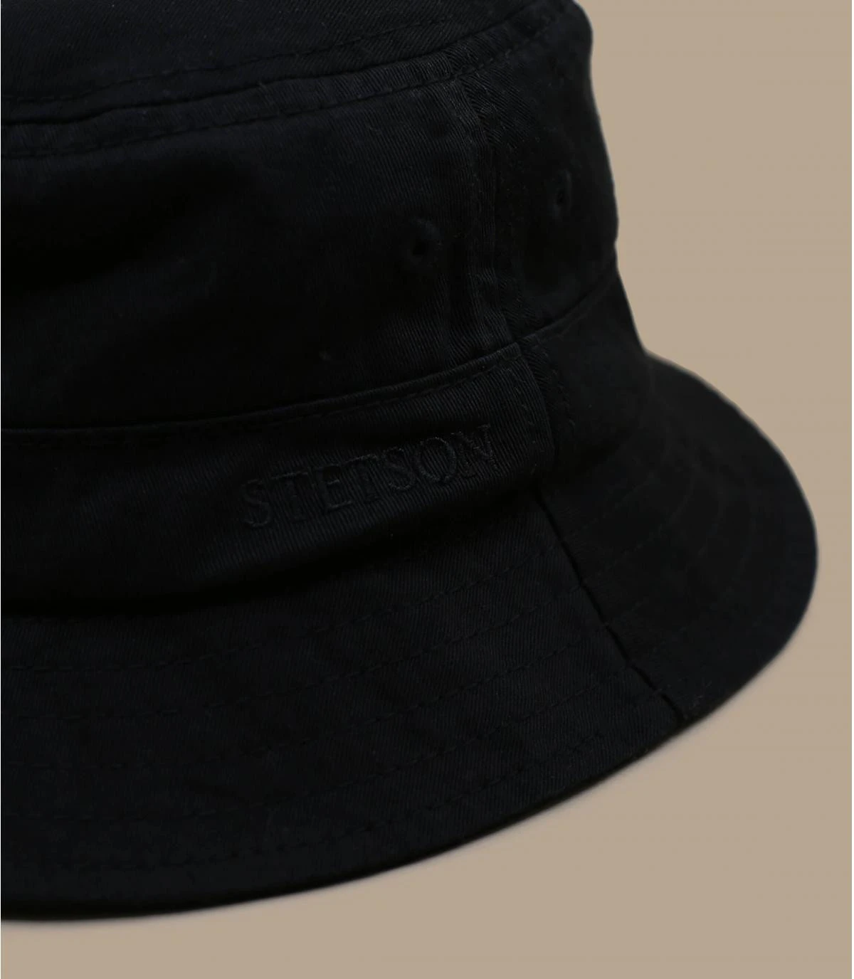 Stetson Bucket Cotton Twill Black 3 Stetson Bucket Cotton Twill Black – Image 3