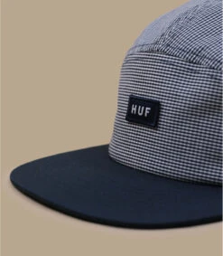 HUF Casquette Micro Gngham Logo Volley Navy -Chapeau De Mode casquette micro gngham logo volley navy 2