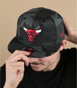 NEW ERA Casquette Snapback Team Camo 950 Bulls Midnight
