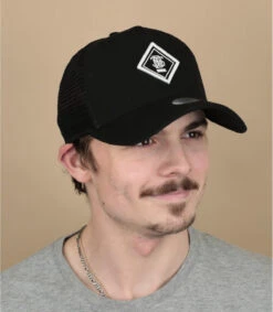 Casquette Trucker HFT Fine Herringbone Black