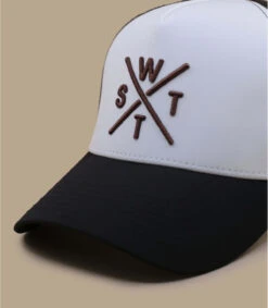 WATTS Casquette Trucker Tribe Solid White Caramel -Chapeau De Mode casquette trucker tribe solid white caramel 2