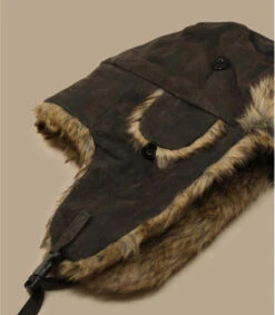 Chapka Cuir Vieilli Chocolat -Chapeau De Mode chapka cuir vieilli chocolat 2