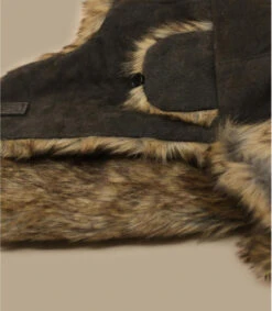 Chapka Cuir Vieilli Chocolat -Chapeau De Mode chapka cuir vieilli chocolat 3