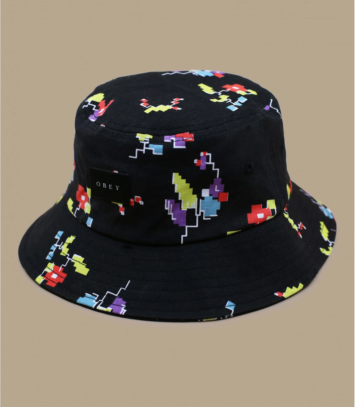 OBEY Digital Floral Bucket Black 2 OBEY Digital Floral Bucket Black – Image 2