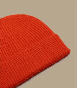 Engineered Knit Ribbed Beanie Fire Red -Chapeau De Mode engineered knit ribbed beanie fire red 2