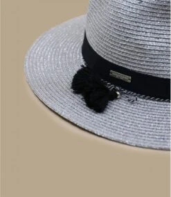 Seeberger Fedora In Shiny Braid Light Grey -Chapeau De Mode fedora in shiny braid light grey