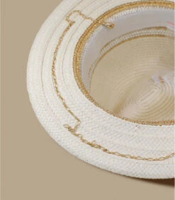Seeberger Fedora Shiny Insert Linen Gold -Chapeau De Mode fedora shiny insert linen gold 3