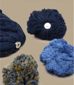 Cabaïa Jus De Pomme Kids Navy -Chapeau De Mode jus de pomme kids navyCabaia20bonnet20enfant20bleu20pompons