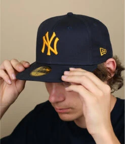 NEW ERA League Ess 5950 NY Navy Gold