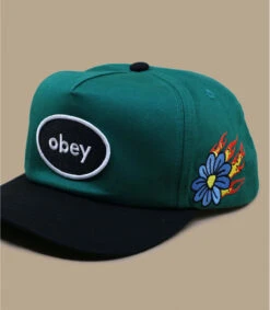 OBEY Lessons Snapback Green -Chapeau De Mode lessons snapback green 2