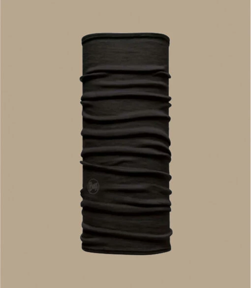 Buff Lightweight Merino Wool Solid Black