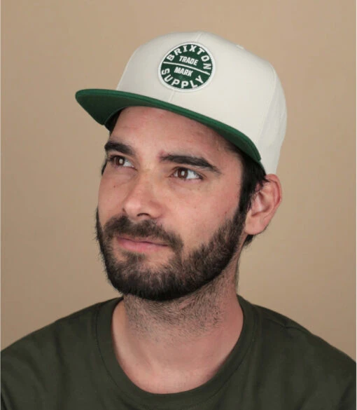 Brixton Oath III White Kelly Green
