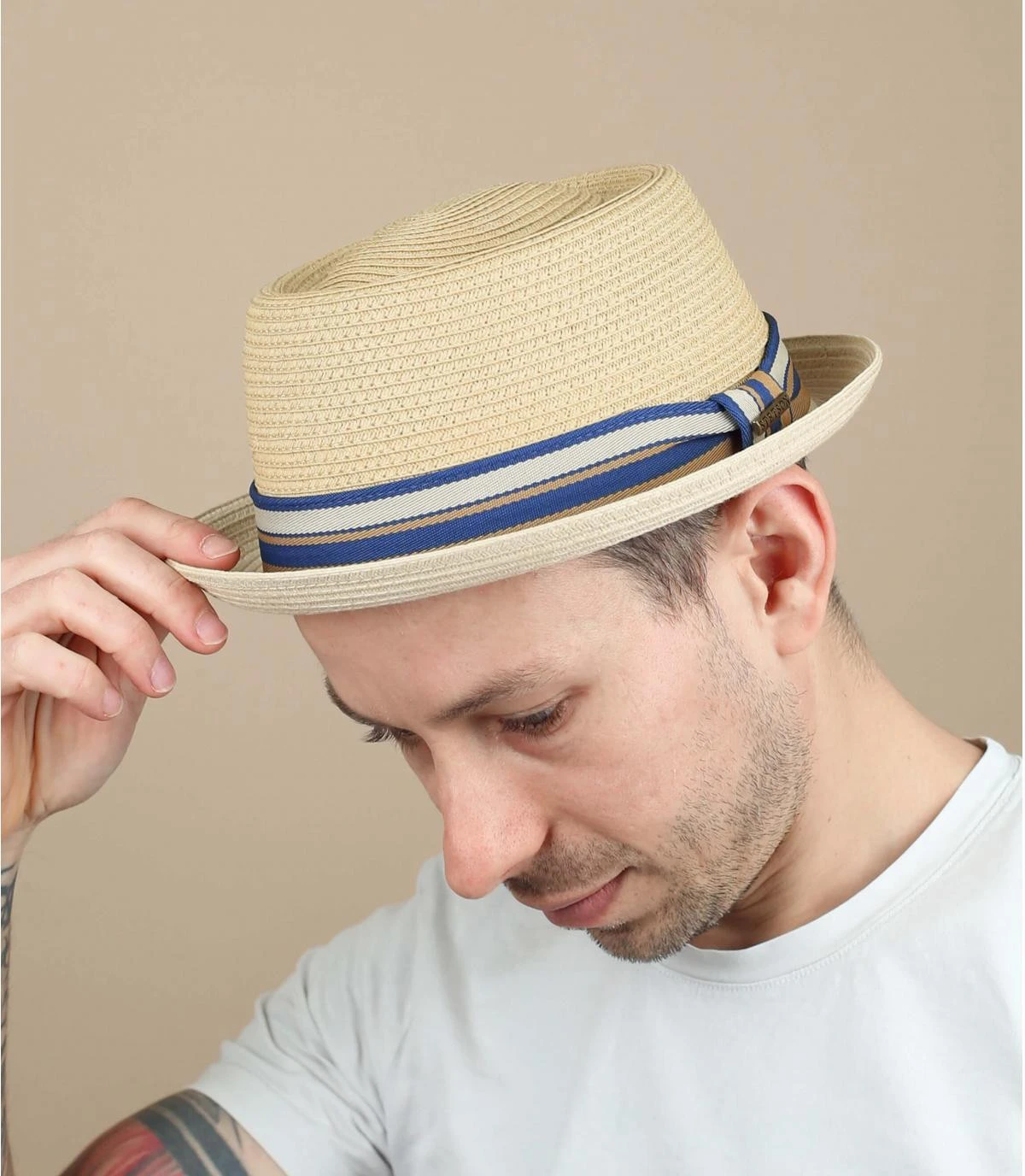 Stetson Pork Pie Toyo Beige 1 Stetson Pork Pie Toyo Beige