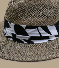 Seeberger Seagrass Fedora Summer Print Black 8 Seeberger Seagrass Fedora Summer Print Black -Chapeau De Mode seagrass fedora summer print black 3