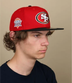 NEW ERA Side Patch 5950 49ers Scarlet -Chapeau De Mode side patch 5950 49ers scarlet 5