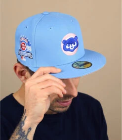 NEW ERA Side Patch 5950 Chicago Cubs Sky Pink