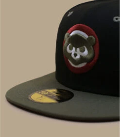 NEW ERA Side Patch 59Fifty Chicago Cubs Black New Olive -Chapeau De Mode side patch 59fifty chicago cubs black new olive 2