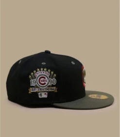 NEW ERA Side Patch 59Fifty Chicago Cubs Black New Olive -Chapeau De Mode side patch 59fifty chicago cubs black new olive 4
