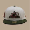 NEW ERA Side Patch 59Fifty Colorado Rockies Chrome Olive