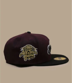 NEW ERA Side Patch 59Fifty Milwaukee Brewers Marron Black -Chapeau De Mode side patch 59fifty milwaukee brewers marron black 3