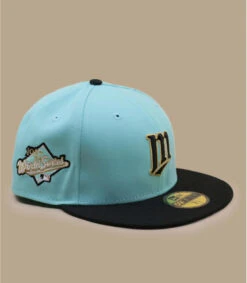 NEW ERA Side Patch 59Fifty Minnesota Twins Blue Tint Black -Chapeau De Mode side patch 59fifty minnesota twins blue tint black 2