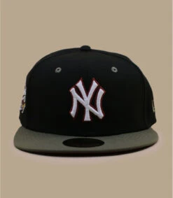 Chapeau De Mode -Chapeau De Mode side patch 59fifty new york yankees black new olive 1