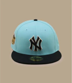 Chapeau De Mode -Chapeau De Mode side patch 59fifty new york yankees blue tint black 1