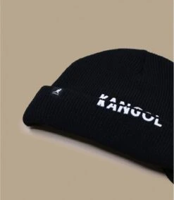 Kangol Sliced Peak Beanie Black -Chapeau De Mode sliced peak beanie black 2