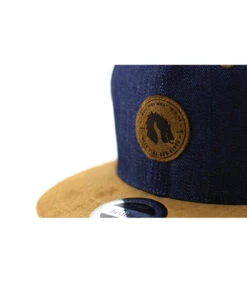 Snapback Crown Land Denim Brown -Chapeau De Mode snapback crown land denim brownsnapback20Dragon20denim20suede