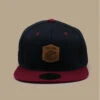 Snapback First Come First Tarck Black Burgundy