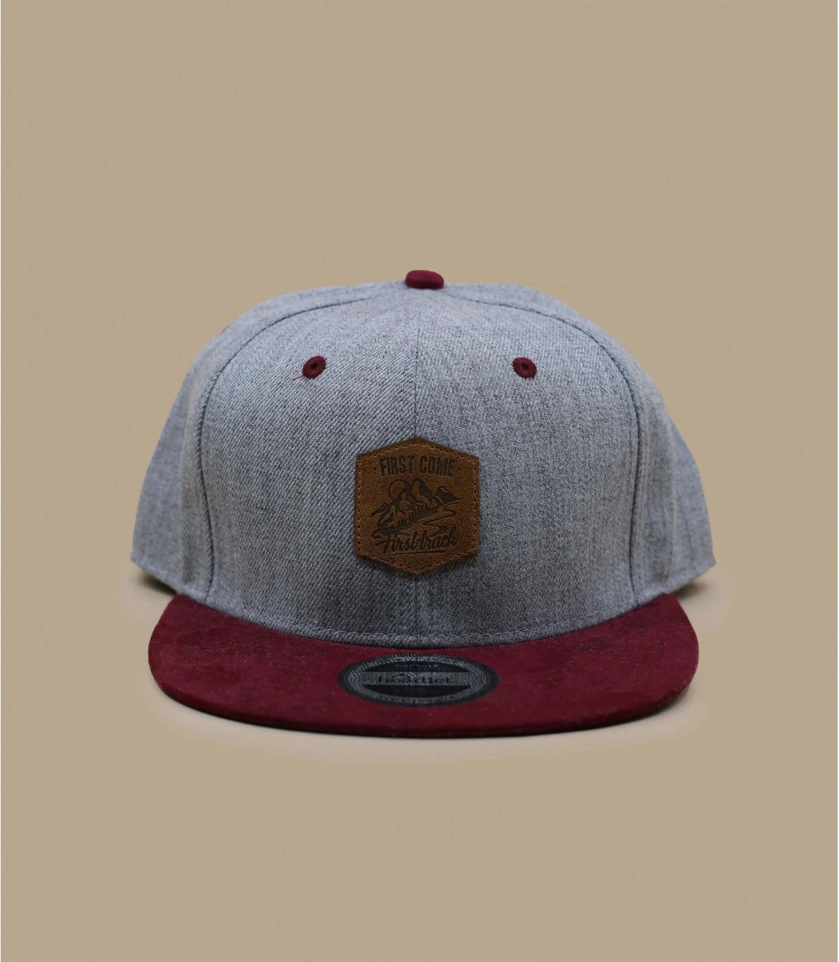 Snapback First Come First Track Grey Burgundy 2 Snapback First Come First Track Grey Burgundy – Image 2