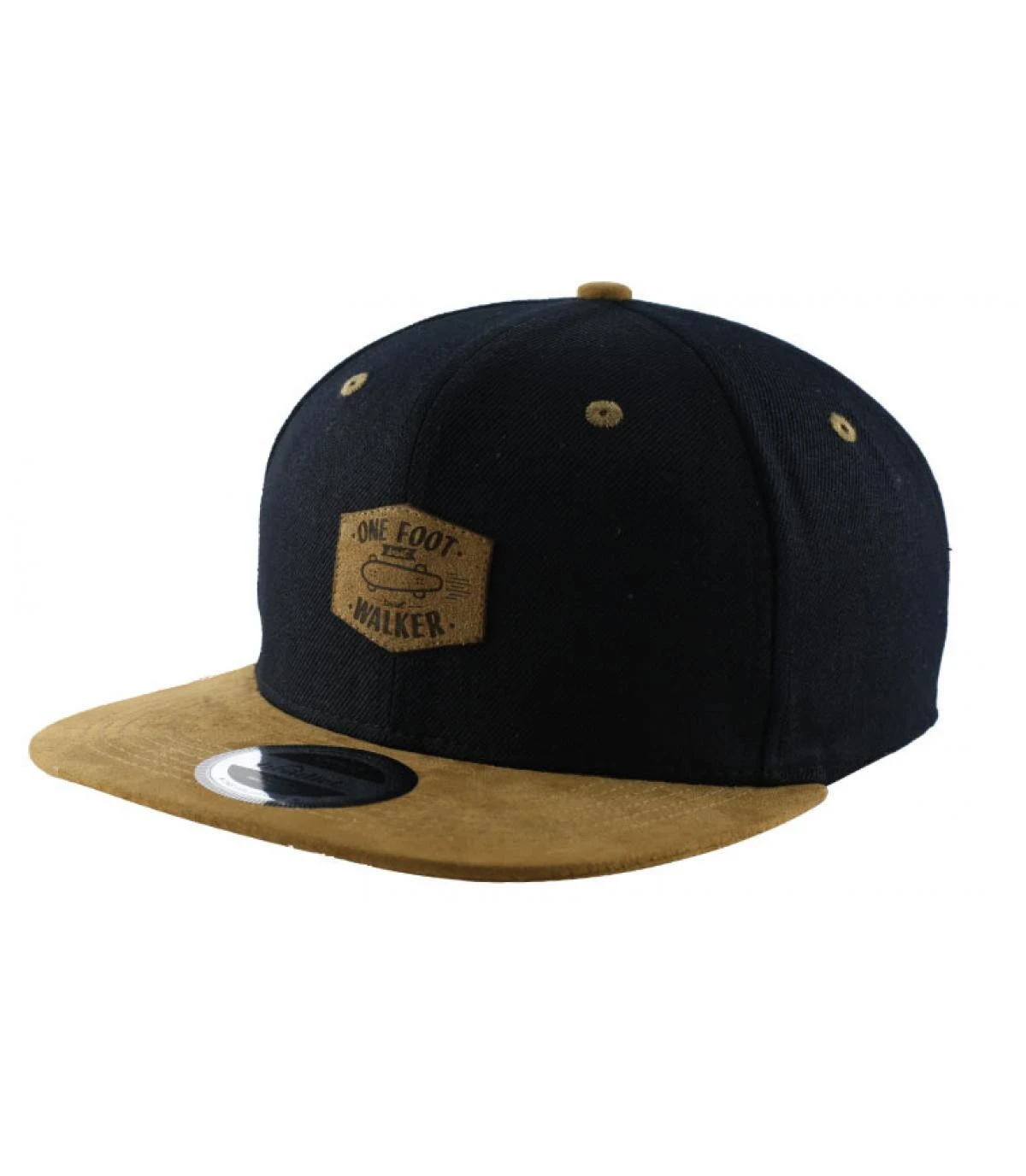 Snapback One Foot Walker Black Brown 2 Snapback One Foot Walker Black Brown – Image 2