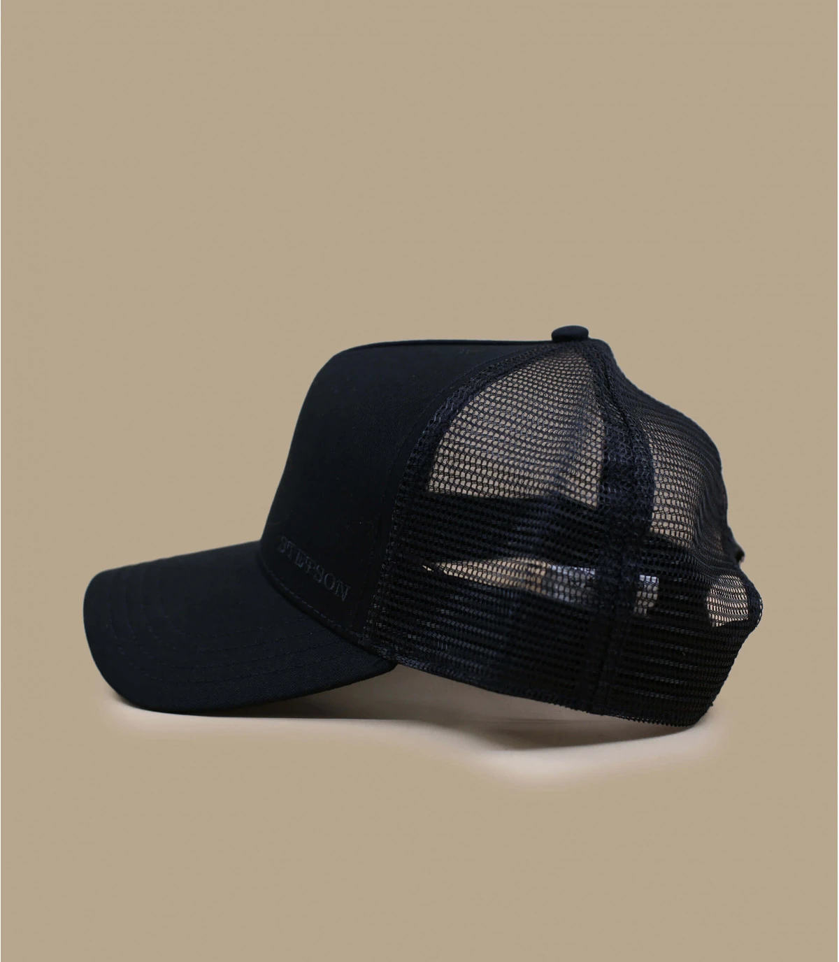 Stetson Trucker Cap Cotton Black 3 Stetson Trucker Cap Cotton Black – Image 3