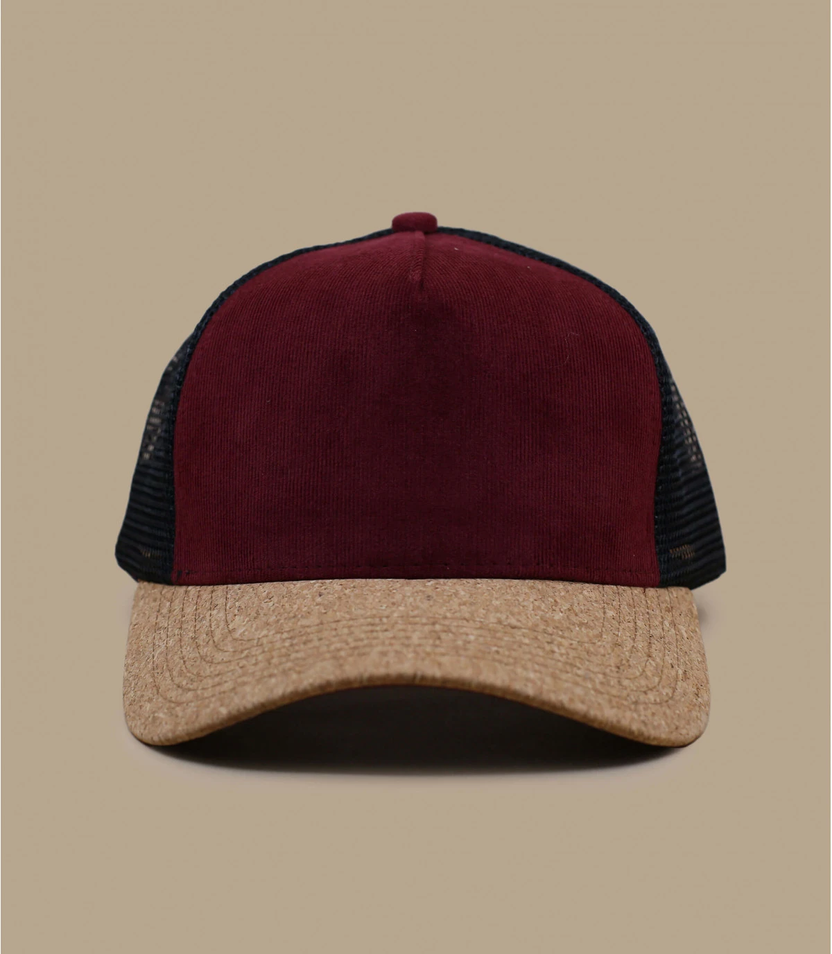 Trucker Corduroy Burgundy Cork Black 2 Trucker Corduroy Burgundy Cork Black – Image 2