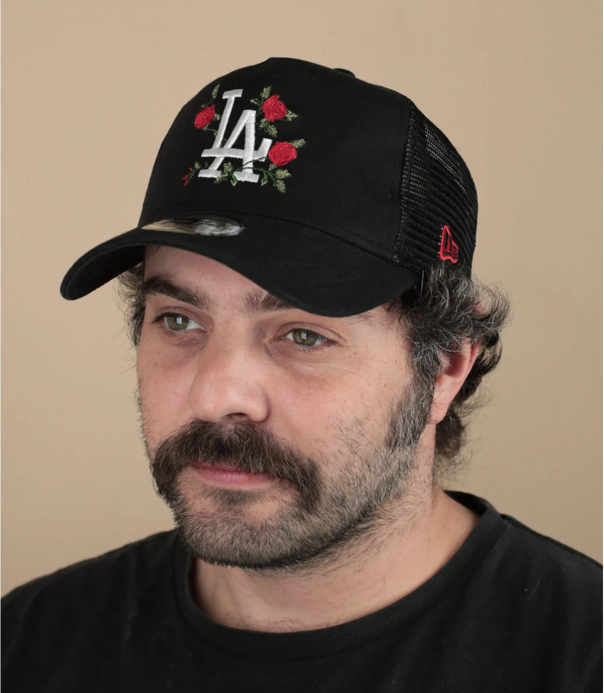 NEW ERA Trucker Flower LA Black 1 NEW ERA Trucker Flower LA Black
