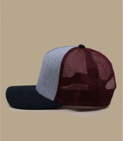 Trucker Heather Grey Black Burgundy -Chapeau De Mode trucker heather grey black burgundy 2