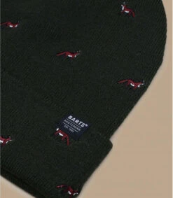 Barts Vinson Beanie Army -Chapeau De Mode vinson beanie armybonnet20revers20vert20animaux