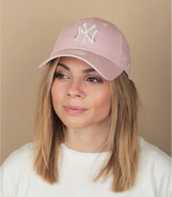 NEW ERA Wmn Metallic Logo NY Pink Silver